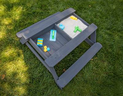 Jack and June kids convertible sand box and picnic table